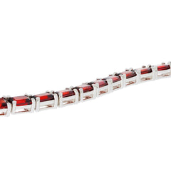 Custom Sterling Silver Semi Mount Tennis Bracelet Setting Emerald Cut OCT 8x6mm