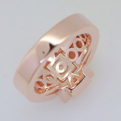 Art Deco Sterling Silver Semi Mount Ring Setting SQ Princess 8x8mm