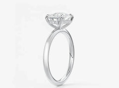 Sterling Silver Semi Mount Ring Setting Cushion CU 10x8mm Hidden Halo