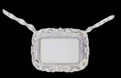Sterling Silver Semi Mount Pendant Setting Emerald OCT 11x7 with Adjustable Chain 16" to 18"