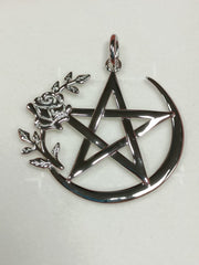 Custom Sterling Silver Pentagram Pendant 1.75"