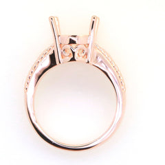 Art Deco Sterling Silver Semi Mount Ring Setting Oval OV 14x10mm