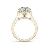 Sterling Silver Semi Mount Ring Setting Round RD 11mm with White Topaz