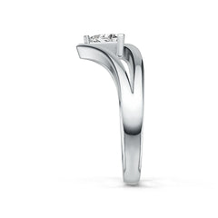 Sterling Silver Semi Mount Ring Setting Triangle TL 5x5mm Simple Solitaire Minimal Design