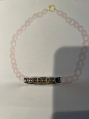 Custom Tourmaline for Sterling Silver Pearl Necklace Oval OV 7x5mm Halo w/ CVD 18" Pearl