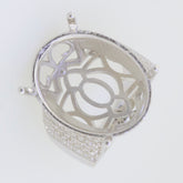 Sterling Silver Semi Mount Ring Setting Oval OV 23x18 Cocktail Ring Moissanite