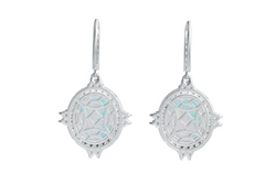 Elegant Oval Birthstone Drop Earrings – 12 Gemstone Variants, Premium Micro-Pavé PJC1634E