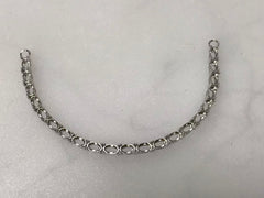 Custom Sterling Silver Semi Mount Necklace Setting Oval OV 5x3mm 21-Stones