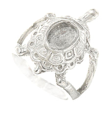 Custom Sterling Silver Semi Mount Ring Setting Turquoise Theme Oxidized