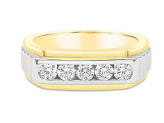 Custom Sterling Silver Semi Mount Ring Setting Round RD 3x3mm 5 Stone Band Ring