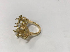 Sterling Silver Semi Mount Ring Setting MQ 11.1x16.7 PE 13.1x10.9 PE 13.2x11.0