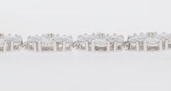 Elegant Pear White Moissanite Sterling Silver Bracelet showcasing sparkling gemstones and exquisite craftsmanship.