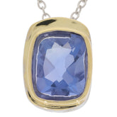 Elegant blue tanzanite sterling silver pendant with a sparkling gemstone, perfect for any sophisticated jewelry collection.
