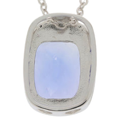 Blue Tanzanite Sterling Silver Pendant, elegantly crafted with a stunning gemstone. Perfect for a luxurious jewelry collection.