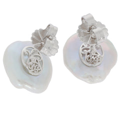 Purple Garnet Sterling Silver Earrings with Pearl Accent, elegant jewelry for sophisticated style.