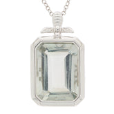 Emerald Green Amethyst Sterling Silver Pendant showcasing an elegant gemstone, perfect for adding sophistication to any outfit.
