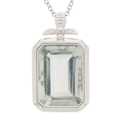 Emerald Green Amethyst Sterling Silver Pendant showcasing an elegant gemstone, perfect for adding sophistication to any outfit.