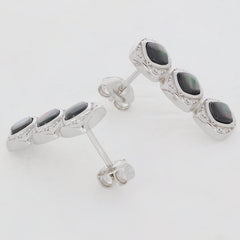 Cushion Mystic Topaz Sterling Silver Earrings with elegant design and sparkling gemstones ideal for sophisticated style.