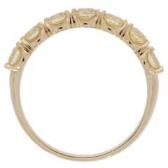 14K yellow gold ring featuring multiple oval yellow diamonds, showcasing elegant craftsmanship and luxury design.