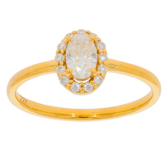 Elegant oval white diamond sterling silver ring with accent stones, perfect for a sophisticated jewelry collection.