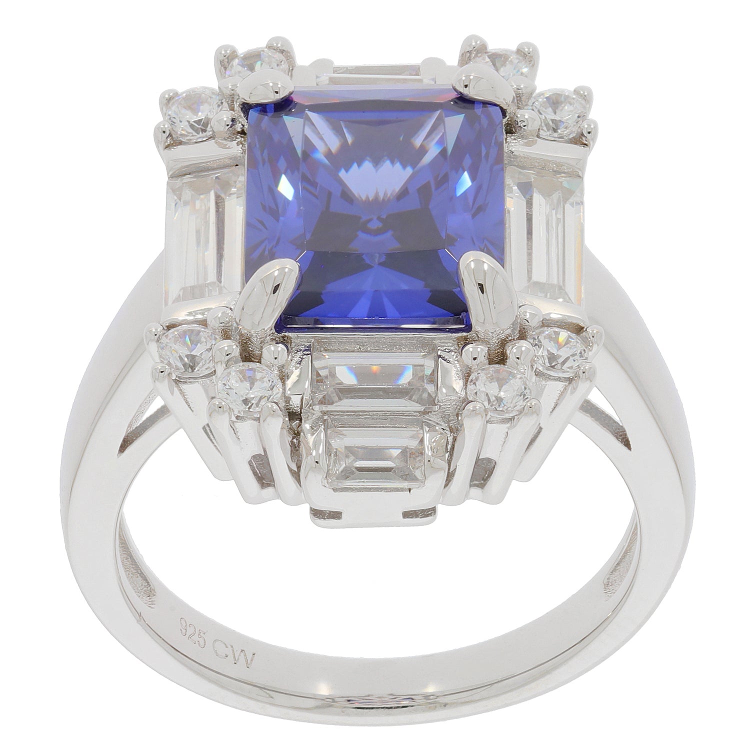 Blue sapphire sterling silver ring featuring a sparkling gemstone and elegant design, perfect for sophisticated style.
