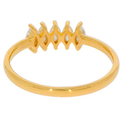 Marquise white diamond sterling silver ring with accent gemstone, showcasing elegant design and luxury.