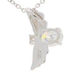 Elegant White Moissanite Sterling Silver Pendant with sparkling gemstone detail, perfect for sophisticated style.