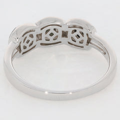 Back view of Cushion Blue Shell Sterling Silver Ring showcasing intricate detailing and elegant design.