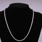 Sterling Silver Semi Mount Tennis Necklace Setting Round RD 3.5x3.5mm