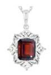 Sterling Silver Semi Mount Pendant Setting with an octagonal gemstone, made to order for custom sizes.