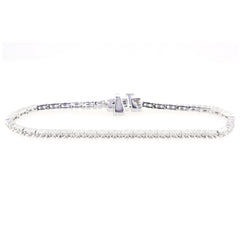 Sterling Silver Semi Mount Tennis Bracelet Setting with stainless steel tongue for durability.