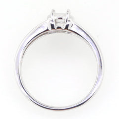 Men's Sterling Silver Semi Mount Ring Setting with Round RD 4x4mm gemstone placeholder, made to order.