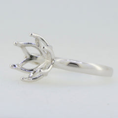 Sterling Silver Semi Mount Ring Setting with Tulip Head Design, ready for your choice of gemstone.