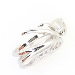 Sterling Silver Semi Mount Pendant Setting with oval placeholder for gemstone, customizable size, handmade to order.