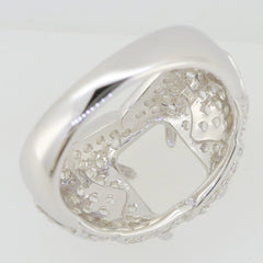 Sterling Silver Semi Mount Ring Setting, featuring intricate design and ready for your choice of gemstone.