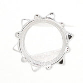 Sterling Silver Semi Mount Pendant Setting with decorative edges for 10x10mm round gemstone, made to order.