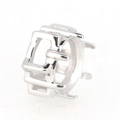 Sterling Silver Semi Mount Pendant Setting Round 10x10mm, featuring an elegant design for customized gemstones.