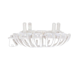 Sterling Silver Semi Mount Pendant Setting with oval halo for gemstones, customizable size, made to order.