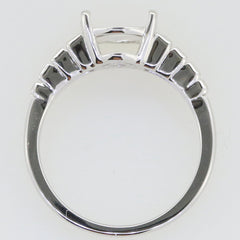 Sterling Silver Semi Mount Ring Setting for Oval Stone 10x8mm, made to order with no stock, ready for customization.