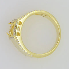 Men's Sterling Silver Semi Mount Ring Setting with Oval 8x6mm Moissanite Accent, unique male jewelry piece.