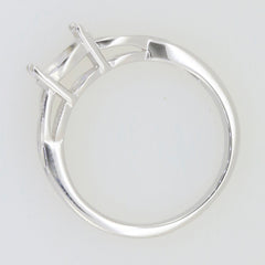Sterling silver semi mount ring setting with infinity Celtic knot design, showcasing round 8x8 cross shank.