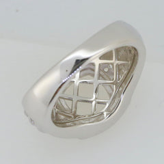 Men's sterling silver semi mount ring setting view, showcasing the open design and structure for a 10x10mm gemstone.