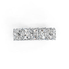 Sterling Silver Semi Mount Ring Setting Emerald OCT 6x4mm Eternity Band