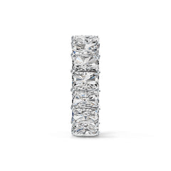 Sterling Silver Semi Mount Ring Setting Emerald OCT 6x4mm Eternity Band