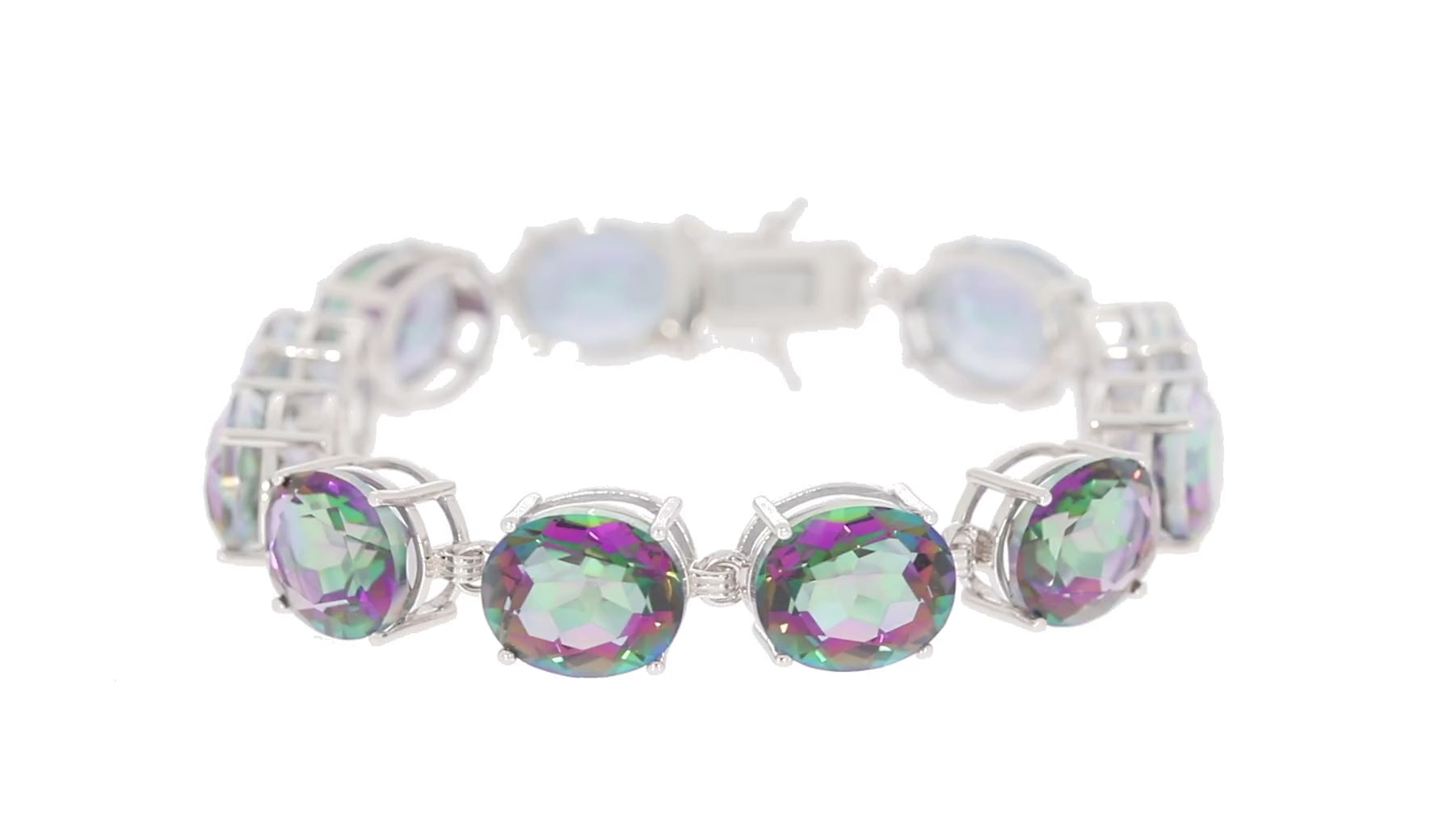 Purple Mystic Topaz Sterling Silver Bracelet with Accent