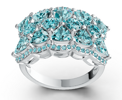 Elegant Floral Halo Birthstone Ring – Cushion-Cut Center Stone with Marquise Petal Accents, 12 Gemstone Variants, Luxury Statement Jewelry PJC4360R