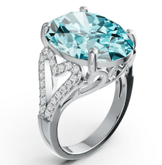Elegant Floral Cluster Birthstone Ring – 12 Gemstone Variants, Triple-Stone Halo Design, Luxury Micro-Pavé Jewelry PJC4580R