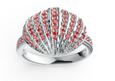 Elegant Filigree Shield Ring – Intricate Cutout Design, Vintage-Inspired Statement Jewelry, Polished Metal Band GTL19759R