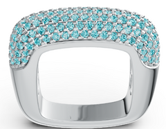 Elegant Triple-Row Pavé Crystal Band Ring – Modern Wide Statement Ring, Luxury Fashion Jewelry PJC4125R