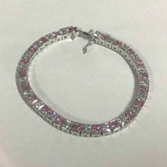 Sterling Silver Semi Mount Bracelet Setting Princess SQ 4X4mm